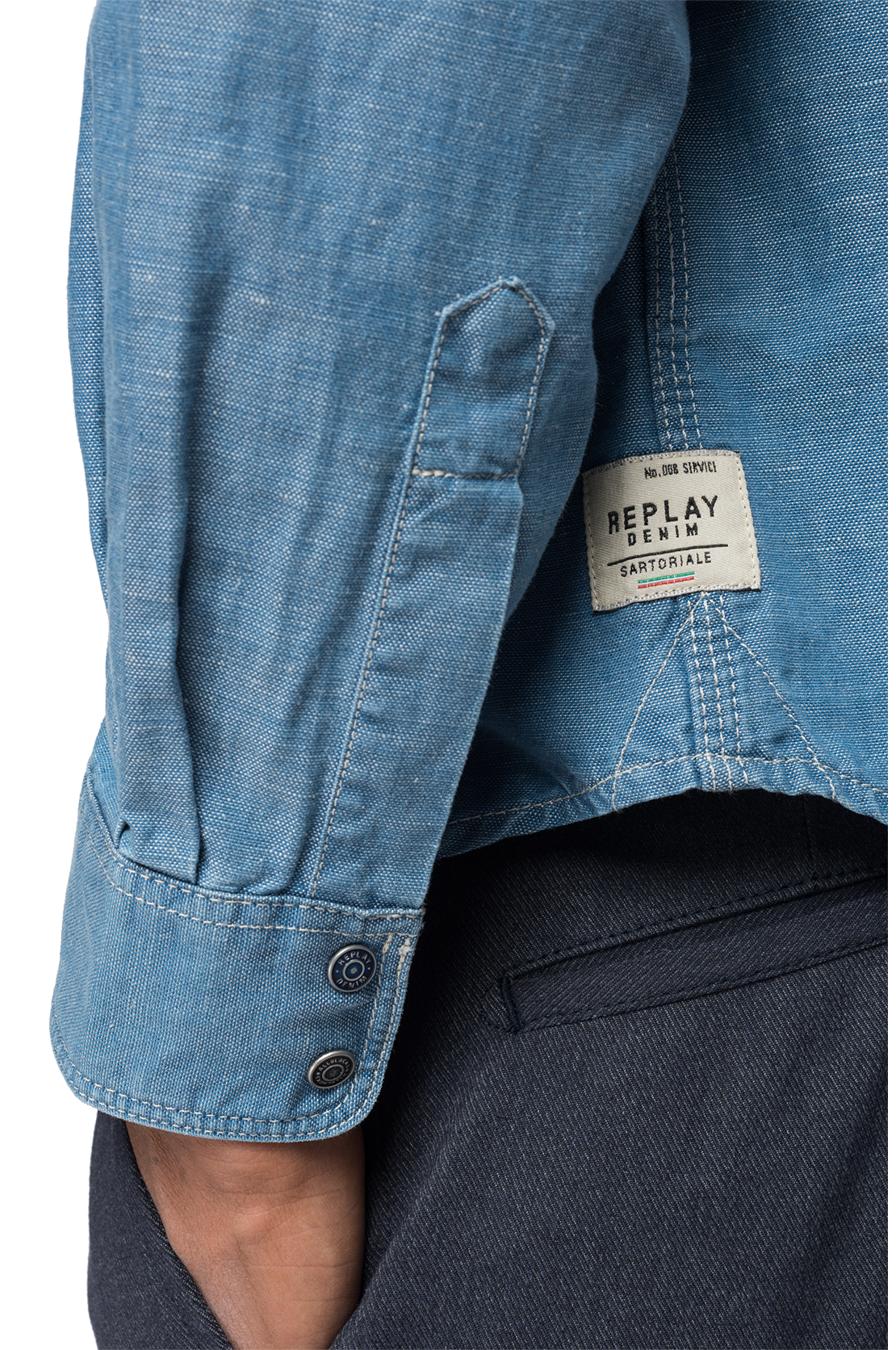 ALL BLACKS × REPLAY デニムシャツ 詳細画像 ライトブルー 7